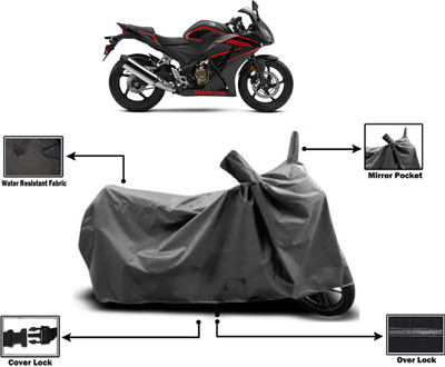 Amexride Two Wheeler Cover for Honda(CBR300R, Grey)
