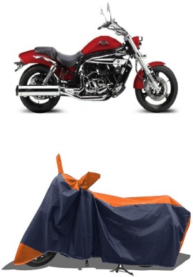 SUGASHRI Waterproof Two Wheeler Cover for Hyosung(Aquila Pro 650, Orange, Blue)