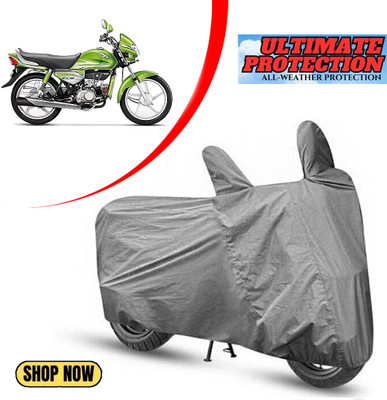 PAGORA Waterproof Two Wheeler Cover for Hero(HF Deluxe Eco, Grey)