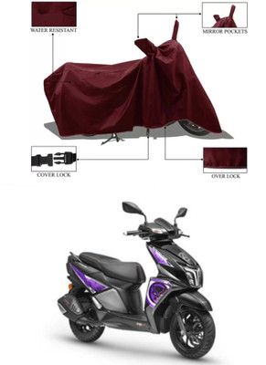 MMSSTAR Waterproof Two Wheeler Cover for TVS(Ntorq 125, Maroon)