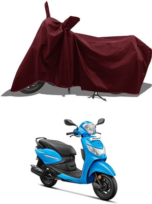 KEDIT Two Wheeler Cover for Hero(Pleasure Plus, Maroon)