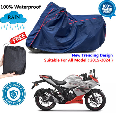 AUTOCAD Waterproof Two Wheeler Cover for Suzuki(Gixxer, Blue, Red)