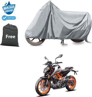 CODOKI Waterproof Two Wheeler Cover for KTM(390 Duke BS6, Silver)