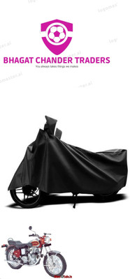 bhagat chander traders Waterproof Two Wheeler Cover for Royal Enfield(Bullet 350, Black)