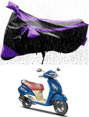 Mdstar Waterproof Two Wheeler Cover for TVS(Jupiter Grande, Purple, Black)