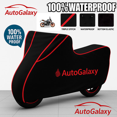 AutoGalaxy Waterproof Two Wheeler Cover for KTM(125 Duke, Black)