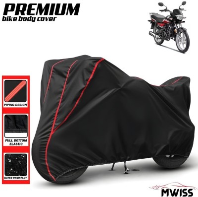 Mwiss Waterproof Two Wheeler Cover for Honda(CD 110 Dream, Black, Red)