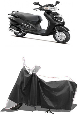 SUGASHRI Waterproof Two Wheeler Cover for Hero(Duet LX 110CC BS6, White, Black)
