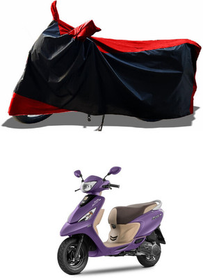 DeepShakshi AUTOMOTIVE Waterproof Two Wheeler Cover for TVS(Zest 110, Red, Black)