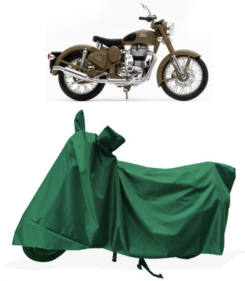 Tricway Two Wheeler Cover for Royal Enfield(Classic Desert Storm, Green)