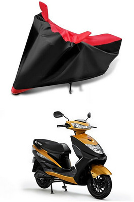 AutoGalaxy Waterproof Two Wheeler Cover for Ampere(REO BS6, Red, Black)
