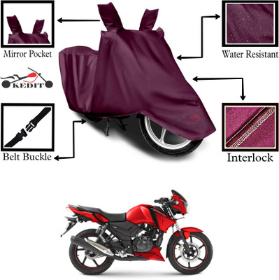 AASHTIK MART Two Wheeler Cover for TVS(Apache, Maroon)