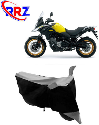 RRZ Waterproof Two Wheeler Cover for Suzuki(V Strom 650, Black, Grey)