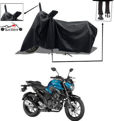 KEDIT Two Wheeler Cover for Yamaha(FZ S FI New, Black)