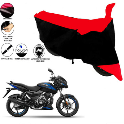 sowelar Waterproof Two Wheeler Cover for Bajaj(Pulsar 125 Neon BS6, Red, Black)