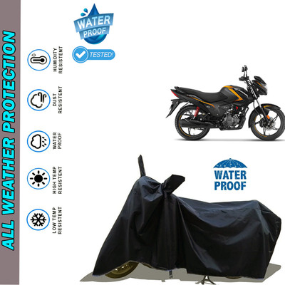 AutoGalaxy Waterproof Two Wheeler Cover for Hero(Glamour FI, Black)