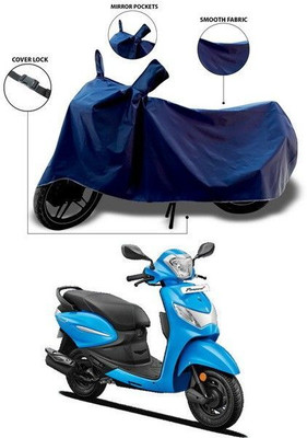 DeepShakshi AUTOMOTIVE Waterproof Two Wheeler Cover for Hero(Pleasure+ 110, Blue)