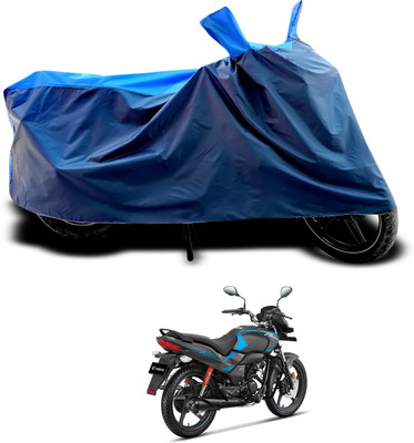 CODOKI Waterproof Two Wheeler Cover for Hero(Passion Xpro, Black, Blue)
