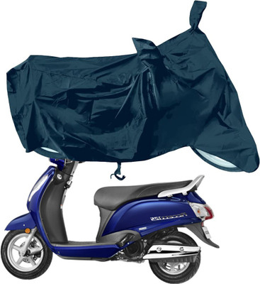 RiderShine Waterproof Two Wheeler Cover for Suzuki(Access 125, Black)