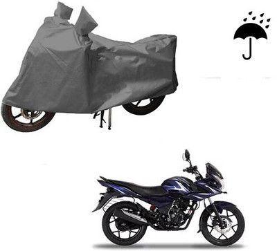 DeepShakshi AUTOMOTIVE Waterproof Two Wheeler Cover for Bajaj(Discover 150 f, Grey)