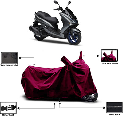 Amexride Two Wheeler Cover for Yamaha(Majesty S 155 maxi BS6, Maroon)