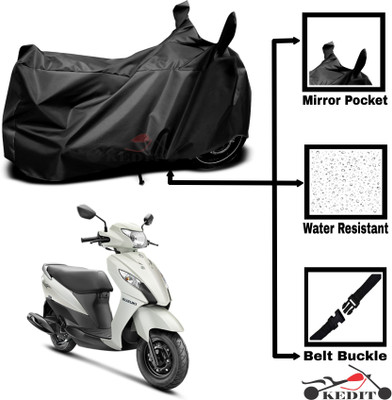 KEDIT Two Wheeler Cover for Suzuki(Swish, Black)