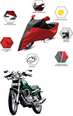 FurniGully Two Wheeler Cover for TVS(Fiero FX, Black, Red)