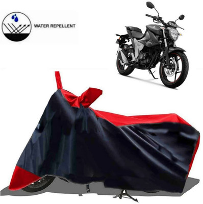 Mdstar Waterproof Two Wheeler Cover for Suzuki(Gixxer, Red)
