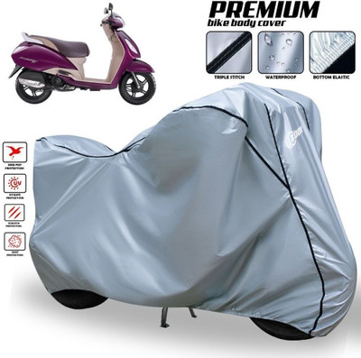 AutoGalaxy Waterproof Two Wheeler Cover for TVS(Jupiter classic, Silver, Black)