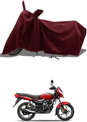 MMSSTAR Waterproof Two Wheeler Cover for Bajaj(Platina 110 H-Gear BS6, Maroon)