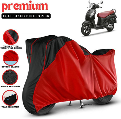 AutoGalaxy Two Wheeler Cover for Suzuki(Access 125, Red, Black)