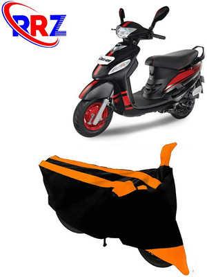 RRZ Waterproof Two Wheeler Cover for Mahindra(Rodeo, Black, Orange)