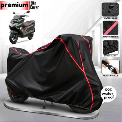 BOTAUTO Waterproof Two Wheeler Cover for Suzuki(Burgman Street 125, Black, Red)
