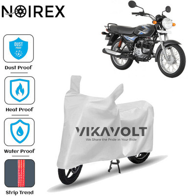 NOIREX Waterproof Two Wheeler Cover for Bajaj(CT100, Silver)
