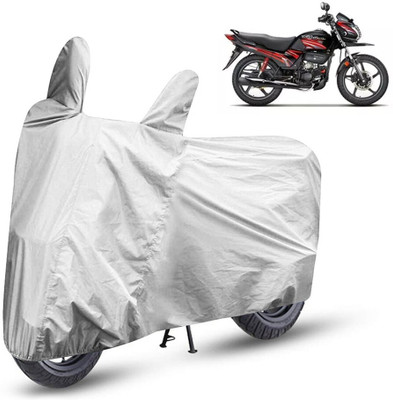 HMS Two Wheeler Cover for Hero(Passion Pro TR, Silver)
