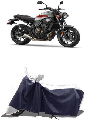 RAAMKM Two Wheeler Cover for Hero, Honda, Bajaj, TVS, Yamaha(SZ-RR V, White, Black)