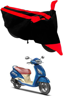 MMSSTAR Waterproof Two Wheeler Cover for TVS(Jupiter Grande, Red, Black)