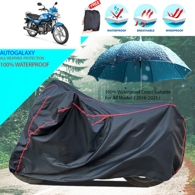 AutoGalaxy Waterproof Two Wheeler Cover for Hero(HF Deluxe Eco, Black)