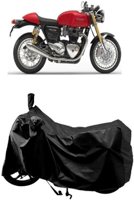 MMSSTAR Waterproof Two Wheeler Cover for Triumph(Thruxton 1200 R, Black)