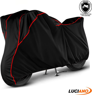 Luciano Waterproof Two Wheeler Cover for TVS(Scooty Pep+, Black, Red)