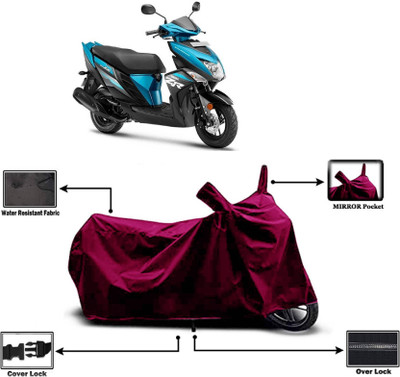 KEDIT Two Wheeler Cover for Yamaha(Cygnus Ray ZR, Maroon)