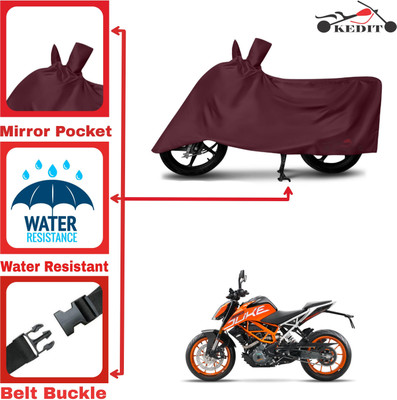 KEDIT Two Wheeler Cover for KTM(390 Duke, Maroon)