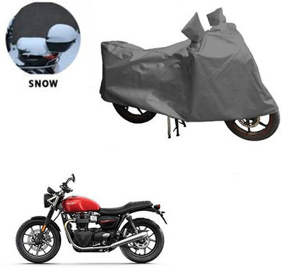 DeepShakshi AUTOMOTIVE Waterproof Two Wheeler Cover for Triumph(Twin spark, Grey)