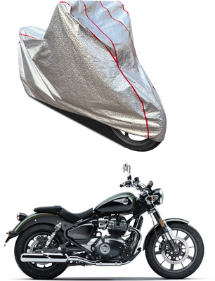 GOSHIV-car and bike accessories Waterproof Two Wheeler Cover for Royal Enfield(Silver)