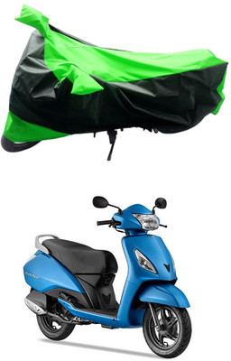 Mdstar Waterproof Two Wheeler Cover for TVS(Jupiter, Green, Black)
