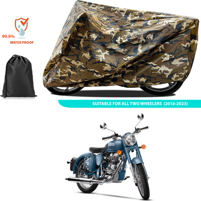 CODOKI Two Wheeler Cover for Royal Enfield(Classic Squadron, Yellow)