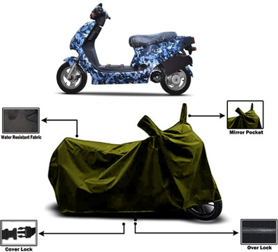 Amexride Two Wheeler Cover for Hero Electric(Electric AXLHE-20 BS6, Green)