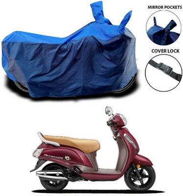 DeepShakshi AUTOMOTIVE Two Wheeler Cover for Suzuki(Access 125, Black, Blue)