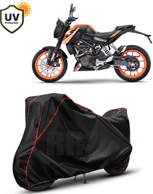 RRZ Waterproof Two Wheeler Cover for KTM(125 Duke, Black, Red)