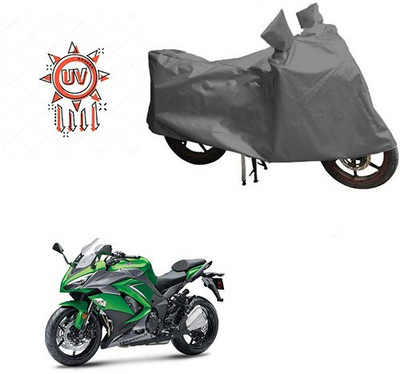 DeepShakshi AUTOMOTIVE Waterproof Two Wheeler Cover for Kawasaki(Ninja 1000, Grey)